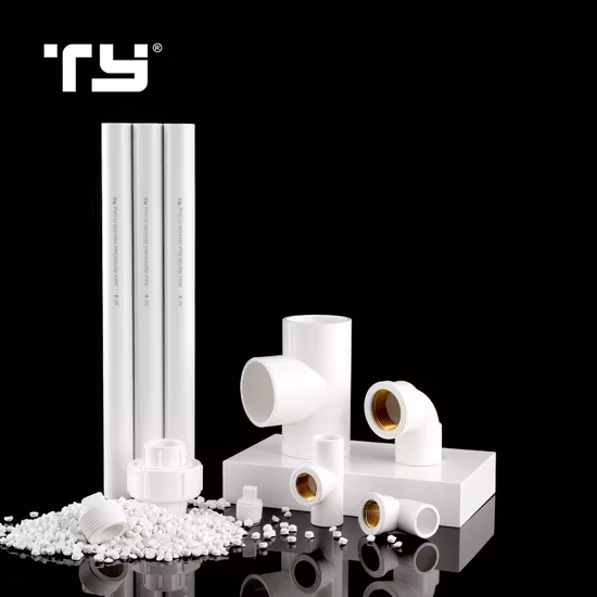 DIN Standard Pn10 Pn16 PVC Plastic UPVC CPVC Elbow Tee Industry Plumbing Pipe Fittings